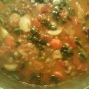 A bowl of Moroccan Lentil Soup