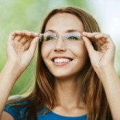 Woman Wearing Eyeglasses