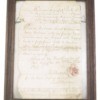 framed antique document