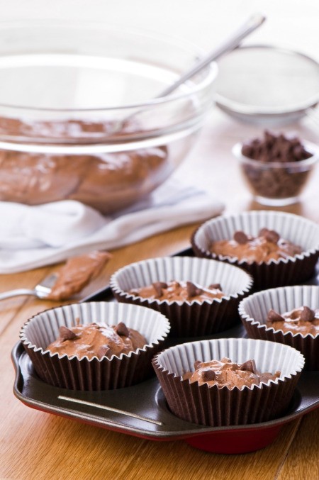 Making Cake Mix Muffins