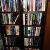 Use DVD Shelves for Paperbacks