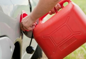 Pouring Gasoline from Gas Can
