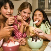 Girls at Ice Cream Social Party