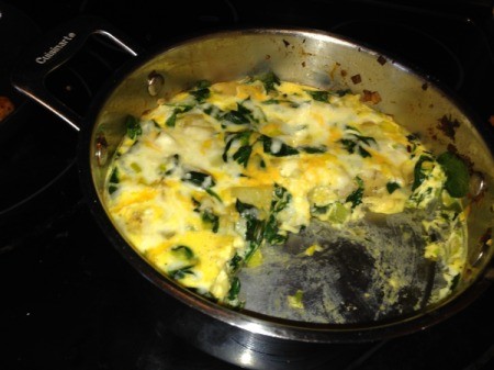 Frittata in a pan