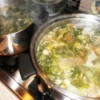Soup pots on stove