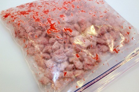 shake in bag to coat