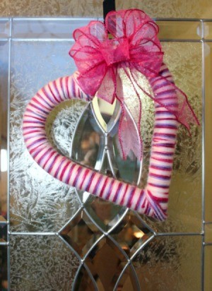 Yarn Wrapped Heart Wreath