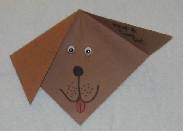 Brown puppy card.