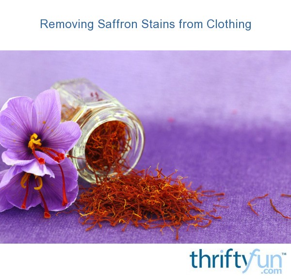 Removing Saffron Stains from Clothing? ThriftyFun