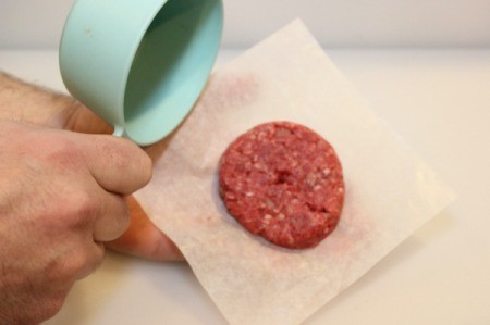 remove patty from measuring cup