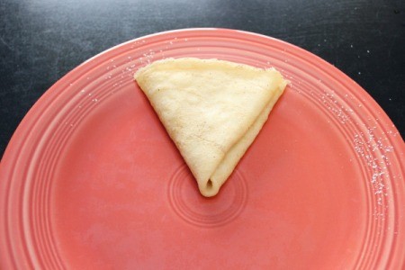 Making Crepes - Final fold, leaving a triangle.