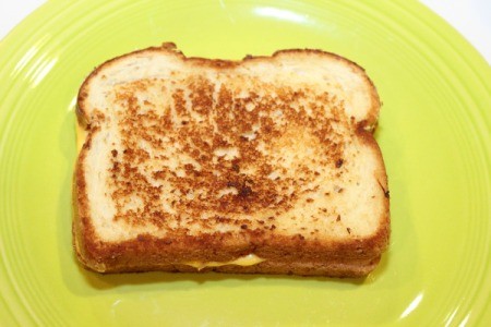 cooked grilled cheese