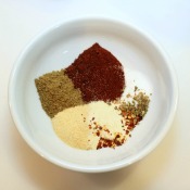 Making taco seasoning.