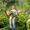 Man in his Vegetable and Flower garden