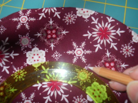 Attempting to mark 60 degree angles.