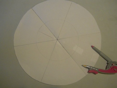 Compass and paper pattern.