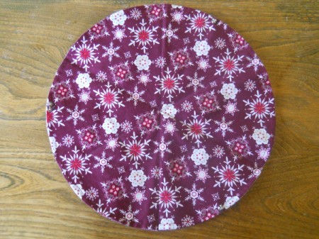 View of stitching into sixths of the top two layers.