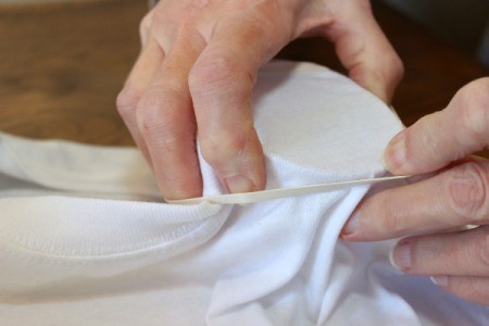 rubber band tshirt onto cup