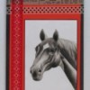A handmade "love of horses" greeting card.