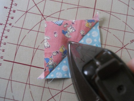 Pressing seam.