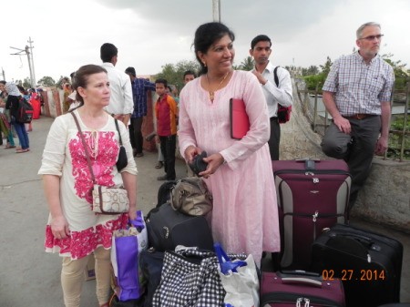 Woman wearing tunic.