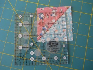 Fabric square and ruler.
