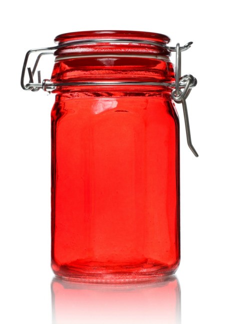 Tinted Glass Jar