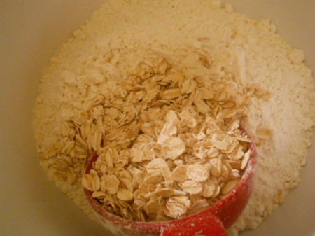 Flour and oatmeal.