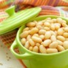 White Beans in Small Green Crock