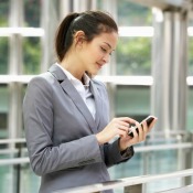 Business Woman Using Cell Phone