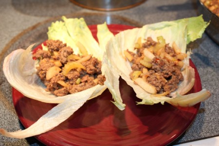 Ginger Beef Lettuce Wraps