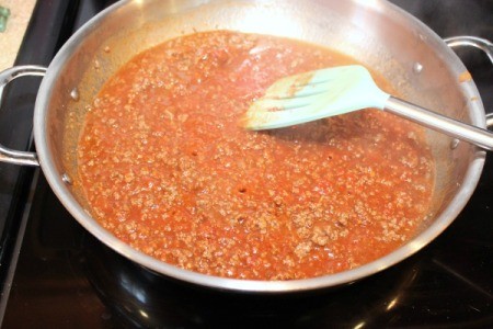 simmer sloppy joe mixture
