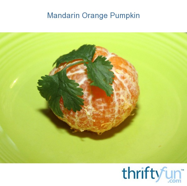 Mandarin Orange Pumpkin ThriftyFun