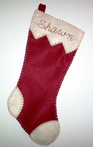 Felt stocking.