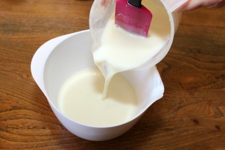 add milk mixture to gelatin mixture