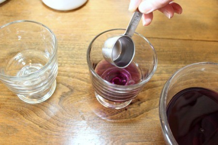 add purple jello to cup