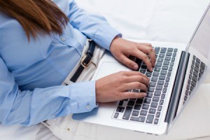 Woman Using Laptop