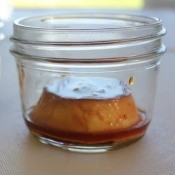 Flan in a mason jar