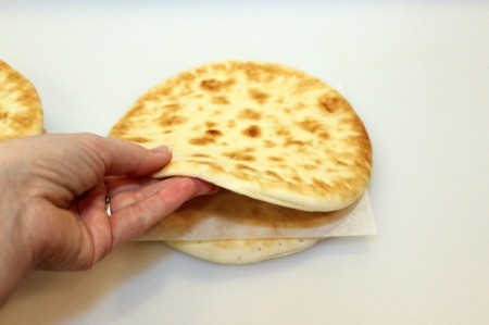 layering pita and papers