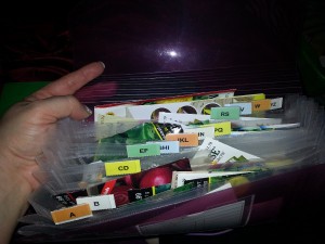 seed packets in organizer