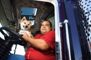 Truck Driver and His Dog