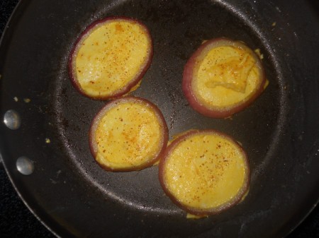 Eggs after flipping.