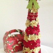 Foam Cone Poinsettia Tree