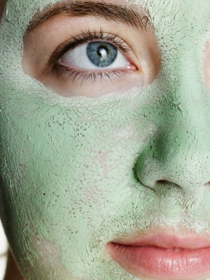 Woman wearing a beauty mask.
