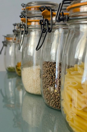 Pasta and Grains in Jars