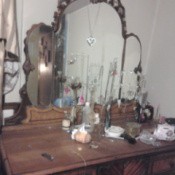 dresser and mirror