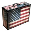 American flag suitcase.