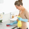 woman cleaning