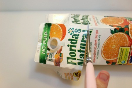 cut spout out of carton
