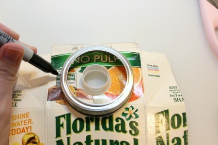 use ring to center and cut out spout 1